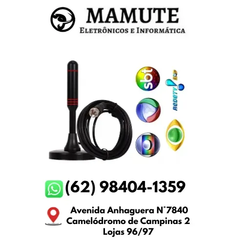 Antena Tv Conversor Digital Hdtv Interna Externa Cabo Canal Local