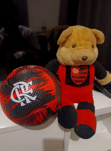 bola de futebol flamengo ORIGINAL SEM USO/ COM SELO + Pelúcia brinde