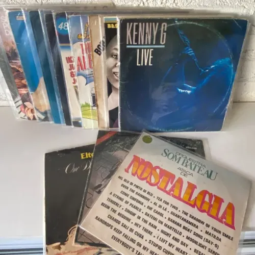 Rf527 Lote combo 13 discos sendo 10 discos Lp vinil retrô vintage kenny G e 3 lp brindes
