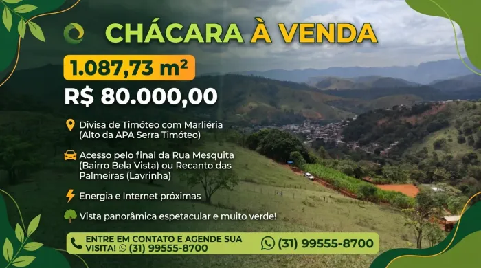 Chácara na divisa de Timóteo e Marliéria