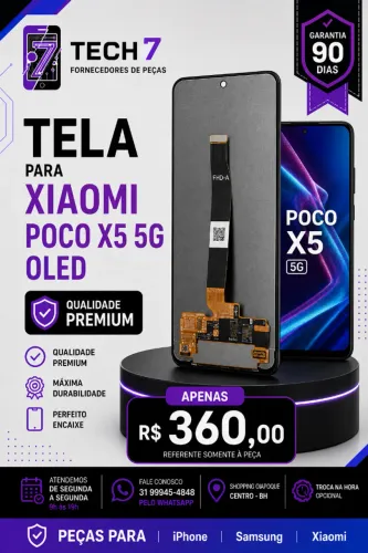 Tela Xiaomi POCO X5 5G OLED - OLED Premium com Garantia de 90 Dias