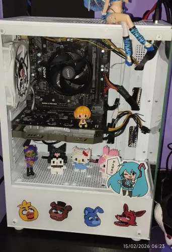 Gabinete Hayon branco com 3 fans