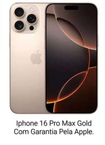 Iphone 16 Pro Max Gold Bateria 100% / Com Garantia Pela Apple Até 03/04/2026