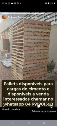 Pallets para cargas de cimento