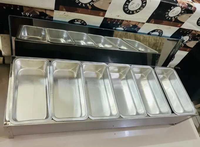 Condimentadora 6 cubas Aço Inox 