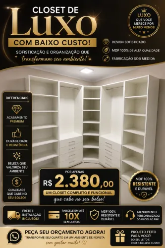 Móveis planejado com baixo custo