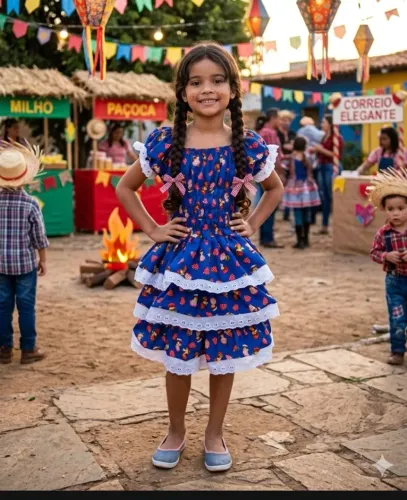 Vestido junino infantil 
