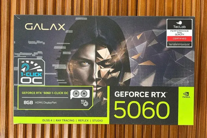 PLACA DE VÍDEO GALAX GeForce RTX 5060 1-Click OC 8GB GDDR7