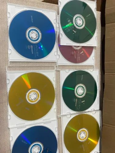 pack de 7 mídias dvd-rw sony 120min