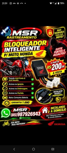 Bloqueador Inteligente P/Honda "Instalamos a Domicílio"