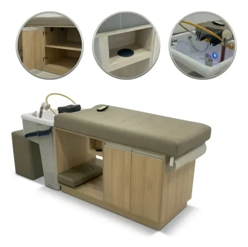 Lavatório e Maca 2 em 1 Com Massageador, Som e Cromoterapia