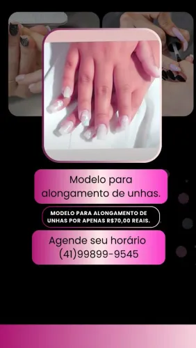 Modelo para alongamento de unha.
