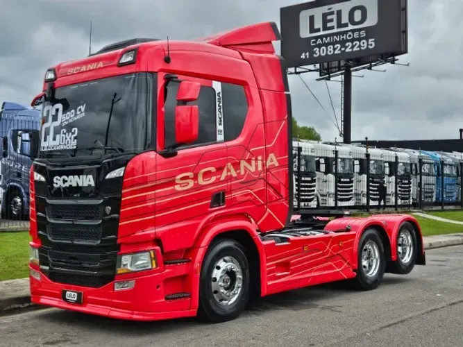 Scania R500 Teto Alto 6x2 Ano 2022 único dono Automático RETARDER, Multimídia, Geladeira
