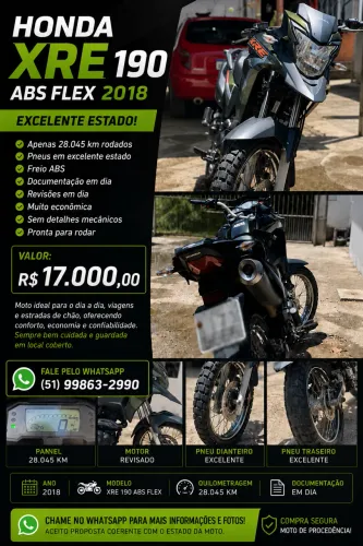 HONDA XRE 190 ABS 2018