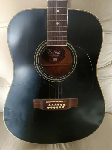 Violão hofma 12 cordas elétrico preto