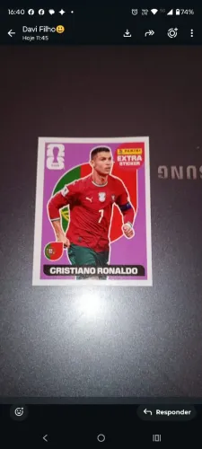 Figurinha Cristinano Ronaldo bordo 