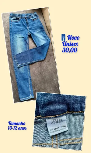 Jeans Zara unissex 10-12 anos