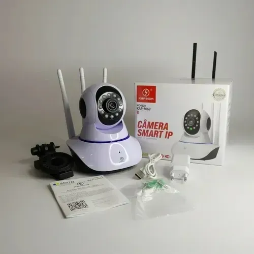 Camera De Segurança Wi-Fi Com 3 Antenas De Longo Alncance