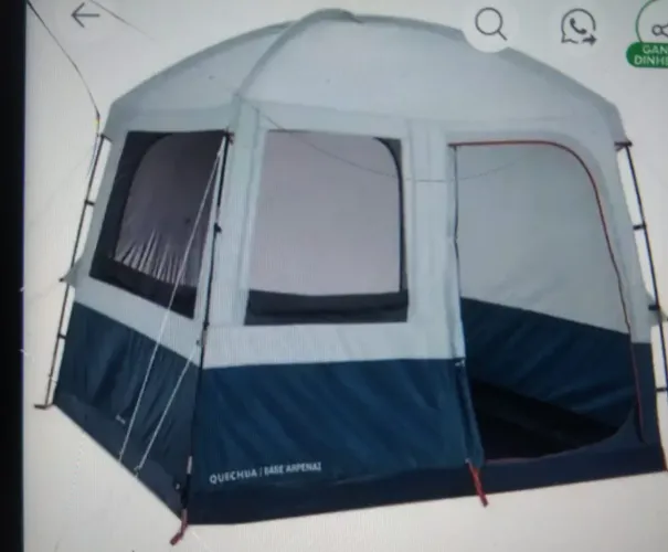 Barraca arpenaz base m 6 pessoas quechua 2,5 larg.x2,50 comp.2,15 alt