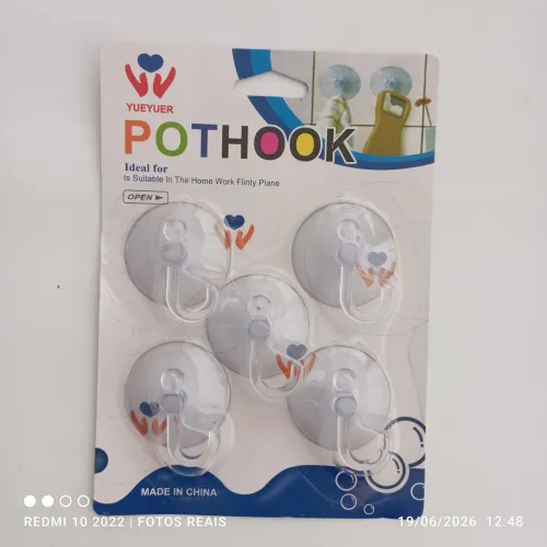 5 ganchos suportes toalha pano de prato ventosa transparente