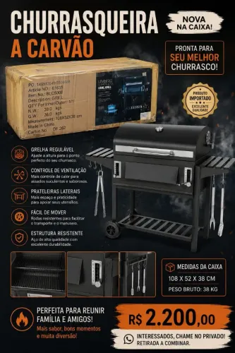 Churrasqueira Profissional Smoker na caixa!!!