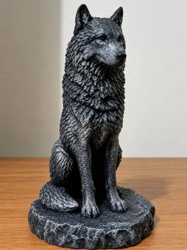 Lobo ancestral moldura estante