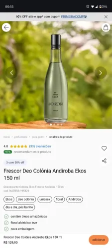 Perfume Natura Ekos Andiroba