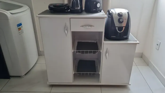 Mesa de jantar com 4 cadeiras + fruteira multiuso