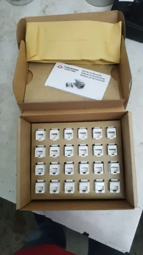 kit 2 caixas de keystone fêmea cat6