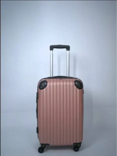 Mala de viagem rosa cobre