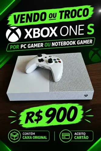 Vendo ou troco Xbox one S por PC gamer ou notebook games