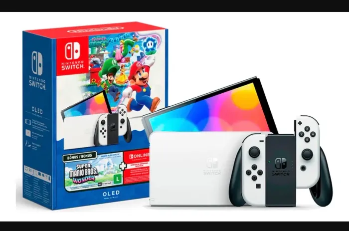Console Nintendo Switch Oled 64gb Edição Super Mario Bros Wonder