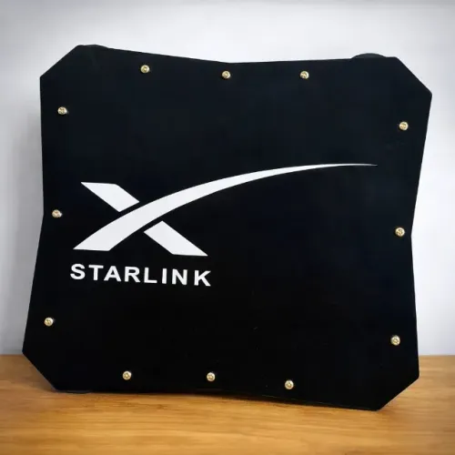 Case Starlink Mini Pvc - Imãs 66mm De Alta Fixação emborrachado Preta