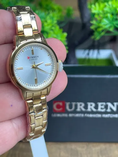 Relógio Curren Gold Feminino Original A Prova D?água