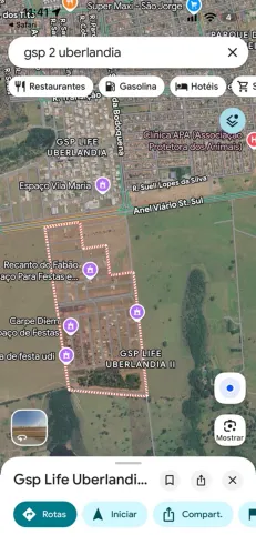 Terreno comercial 1.270 metros gsp life 2 de frente a rodovia localização 