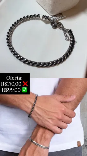 Pulseiras aço masculino