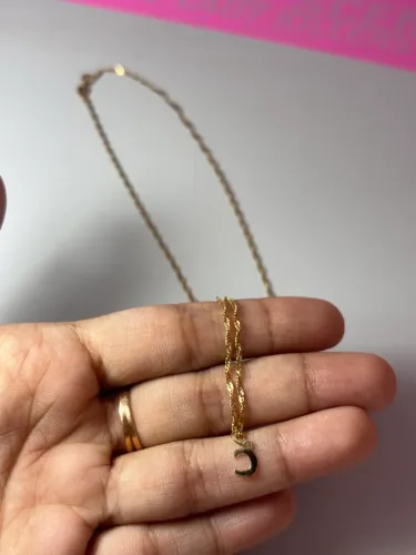 Cordão e pingente feminino ouro 1.5 grama ( 47 cm)