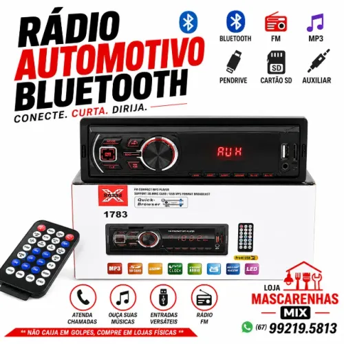 Som Radio Automotivo Bluethoot Novo COD: 0106