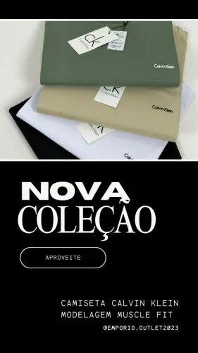 Camiseta Calvin Klein Logo Muscle  50% off Importada Essencial para o homem moderno em qua