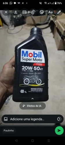Óleo Mobil 20w50 moto 