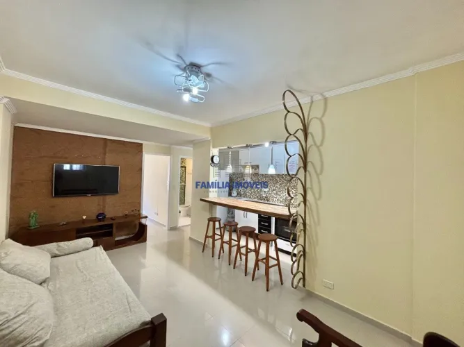 Apartamento para alugar 1 quarto vista mar Centro São Vicente SP