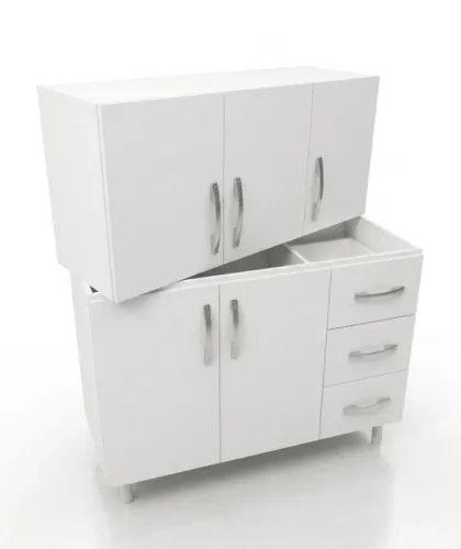 Balcão de pia c/ armário aéreo MDF (NOVO)