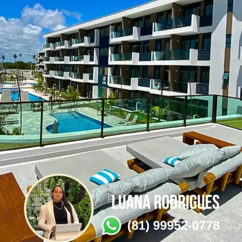 Vendo apartamento 1 quarto pronto e mobiliado em Muro Alto  - Ipojuca - PE