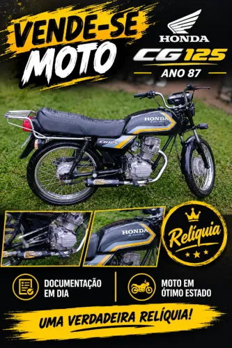 BARBADA! PARA VENDER RÁPIDO.... MOTO CG 125 ANO 87 EM ÓTIMAS CONDIÇÕES DE USO, DOC.EM DIA