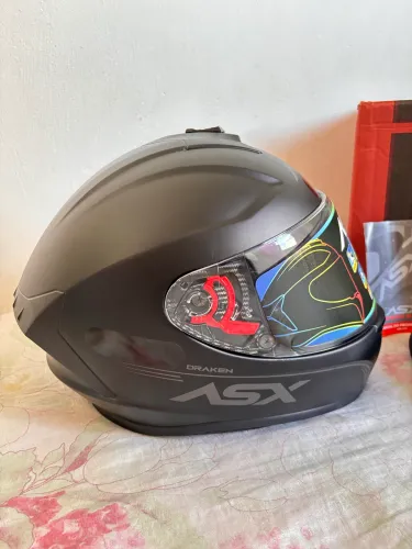 CAPACETE ASX DRAKEN SOLID PRETO FOSCO | TAMANHO 58 | NOVO