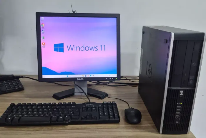 PC Completo HP Slim AMD Phenon Il X3 10gb de memória Ssd Monitor Dell 17 polegadas