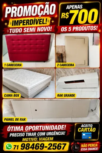 Cama box .. Cabeceira baixei 680