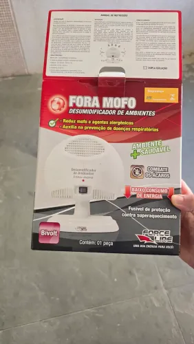 Desumidificador de ambientes force line fora Mofo está funcionando o valor é nós 3 