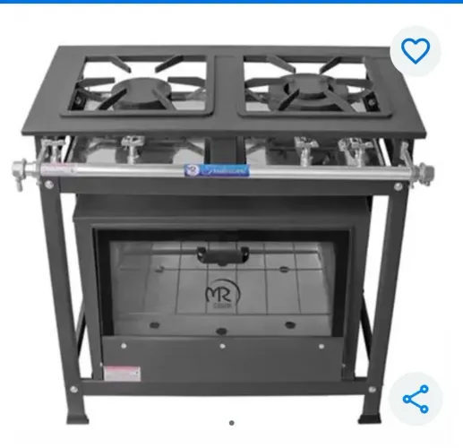 Fogão a Gás Conjugado Standard 2 Bocas Baixa Pressão 30x30 com Forno Porta Vidro P5 MR