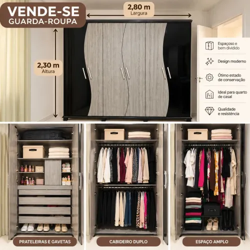 Vende-se guarda roupa MDF